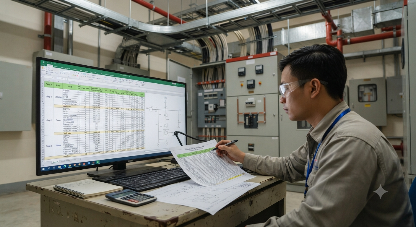 Các bước xây dựng bảng tải hệ thống điện tòa nhà hiệu quả